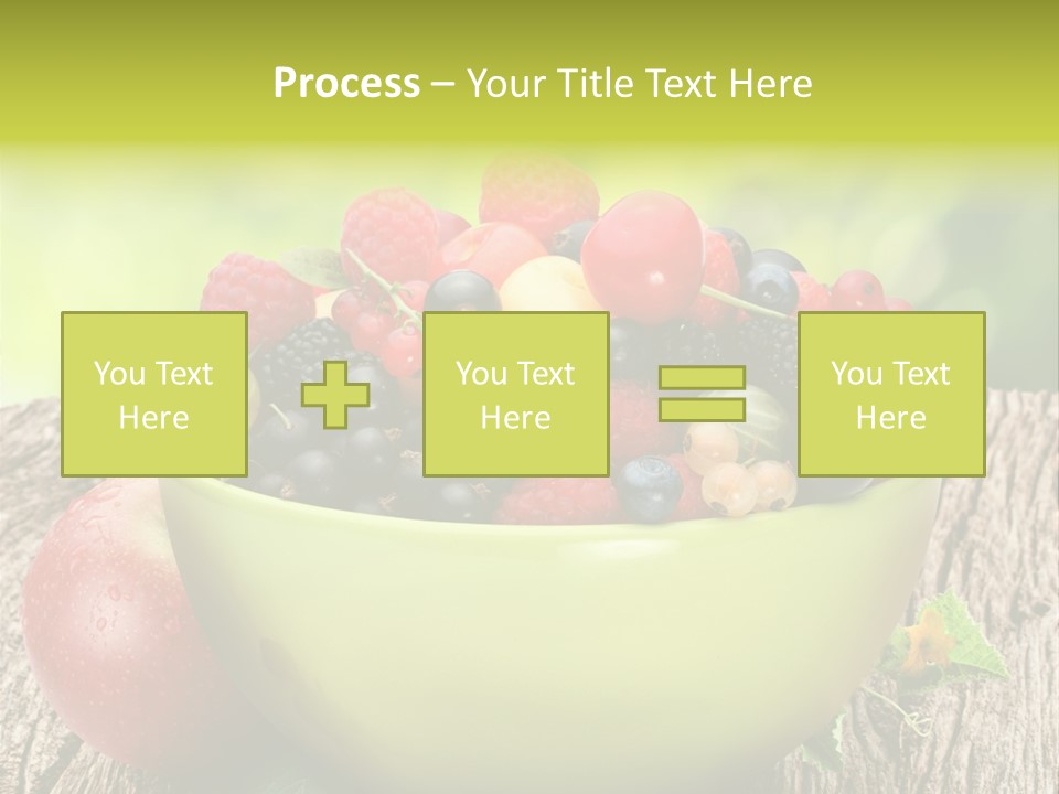 Red Cherry Raspberries PowerPoint Template