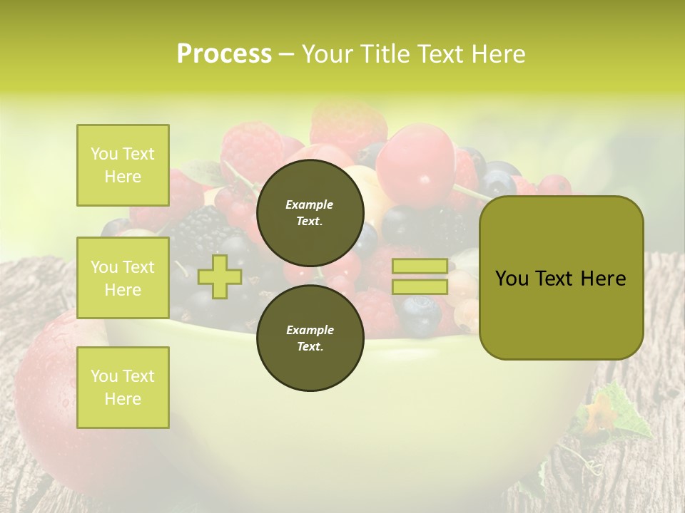 Red Cherry Raspberries PowerPoint Template