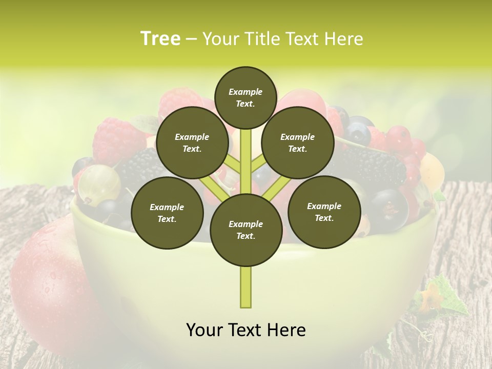 Red Cherry Raspberries PowerPoint Template