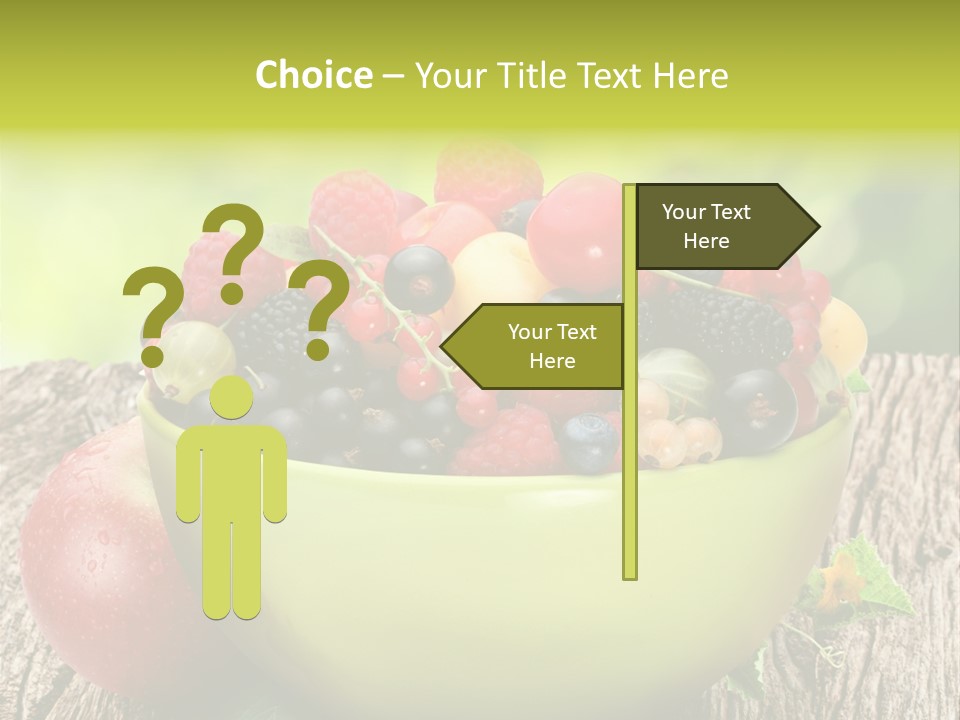 Red Cherry Raspberries PowerPoint Template