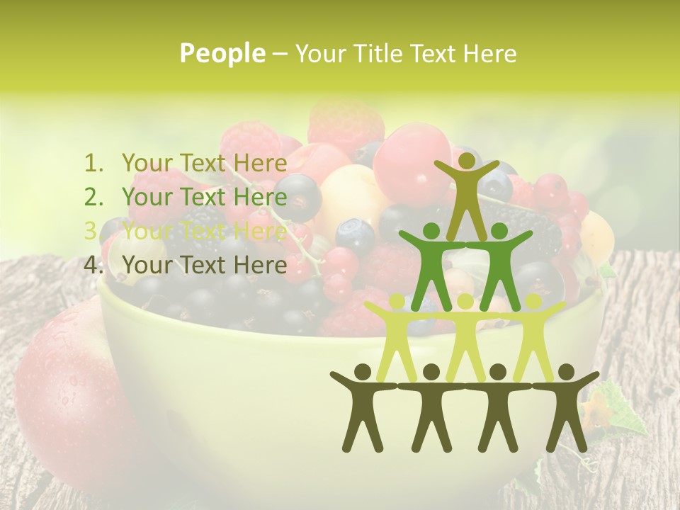 Red Cherry Raspberries PowerPoint Template