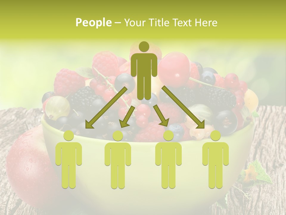 Red Cherry Raspberries PowerPoint Template