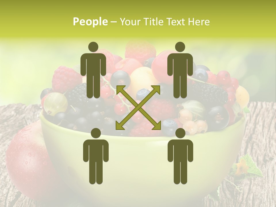 Red Cherry Raspberries PowerPoint Template