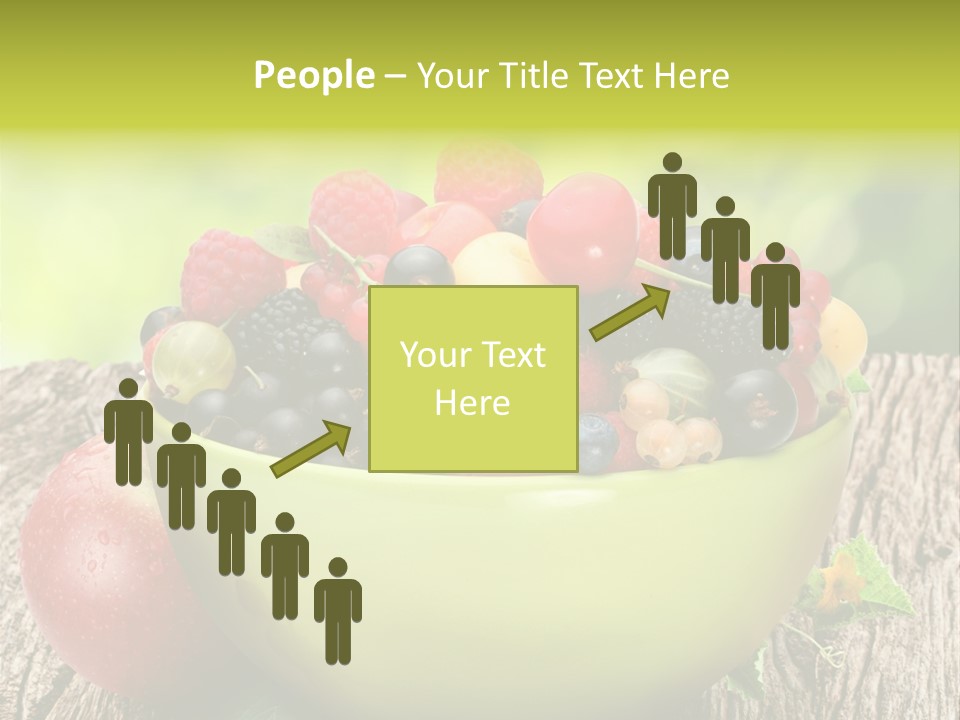 Red Cherry Raspberries PowerPoint Template