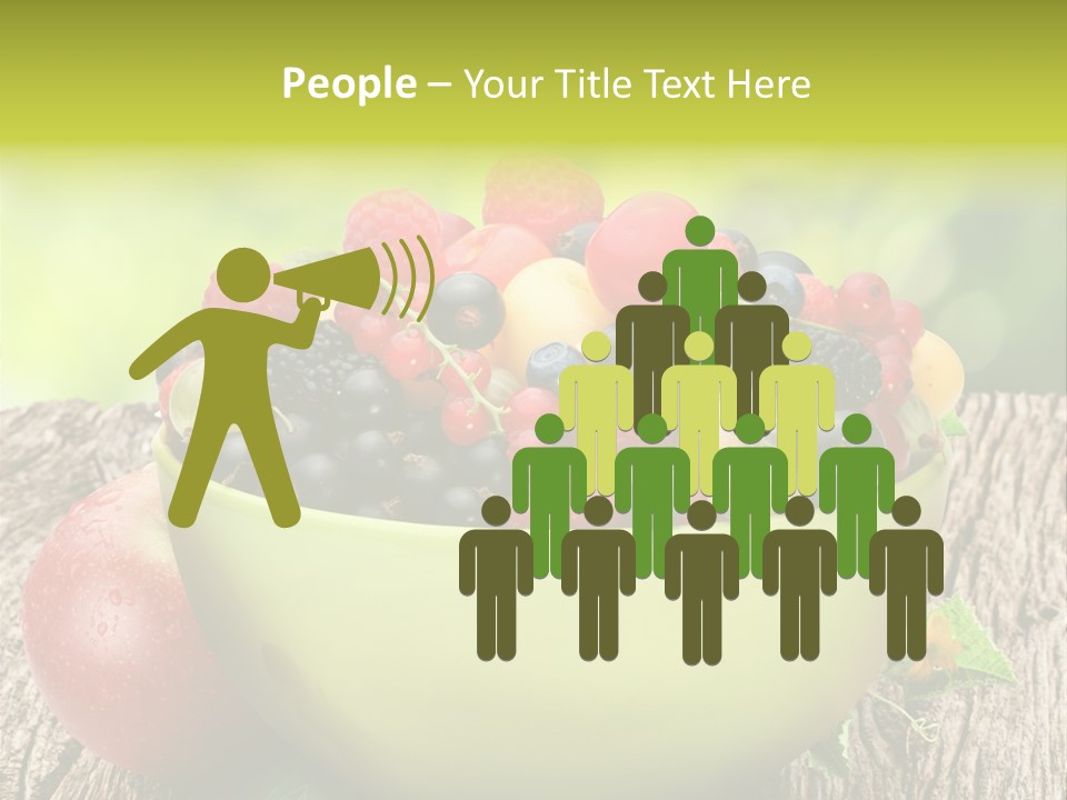 Red Cherry Raspberries PowerPoint Template