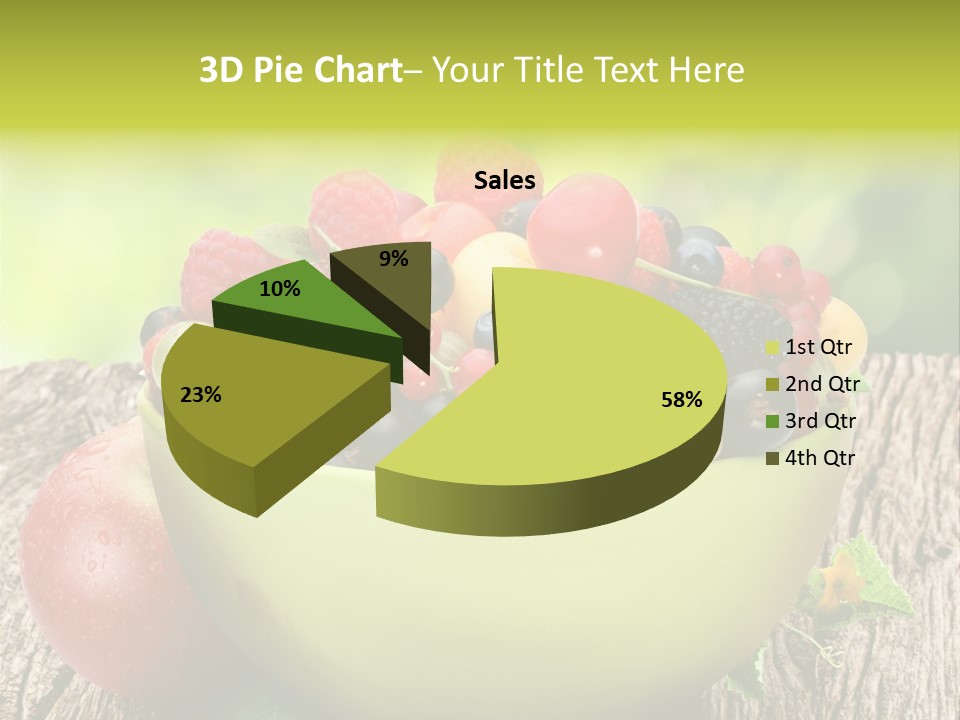 Red Cherry Raspberries PowerPoint Template