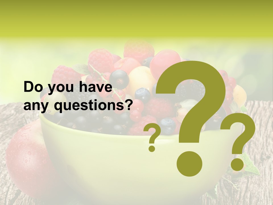 Red Cherry Raspberries PowerPoint Template