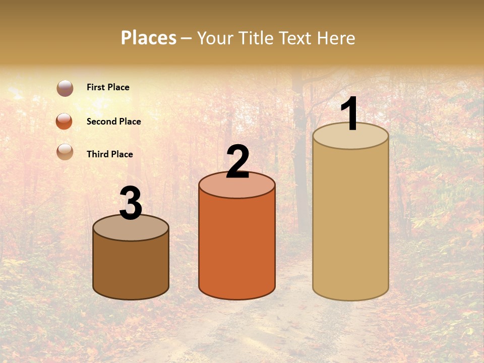 Color Fall Path PowerPoint Template