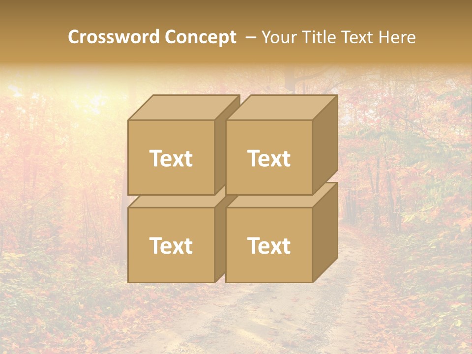 Color Fall Path PowerPoint Template