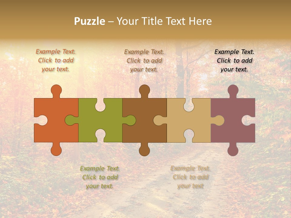 Color Fall Path PowerPoint Template