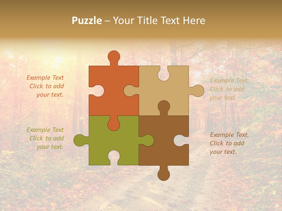 Color Fall Path PowerPoint Template