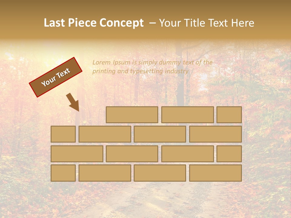 Color Fall Path PowerPoint Template