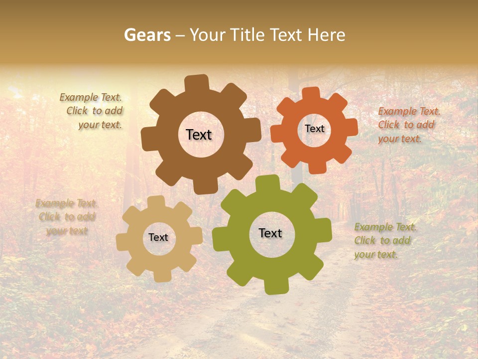 Color Fall Path PowerPoint Template