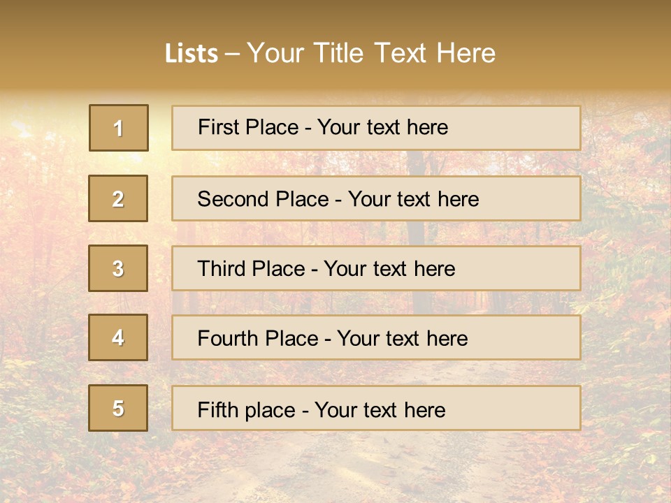 Color Fall Path PowerPoint Template