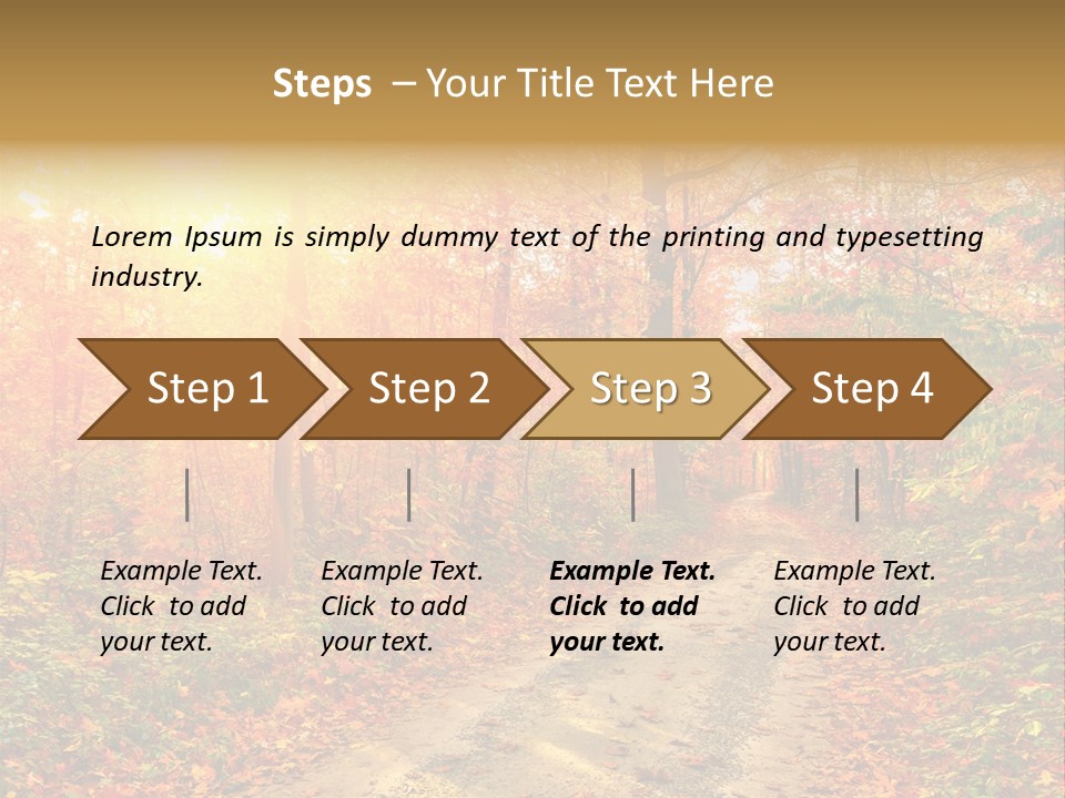 Color Fall Path PowerPoint Template