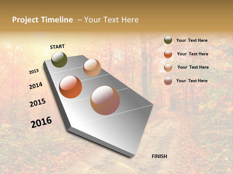 Color Fall Path PowerPoint Template