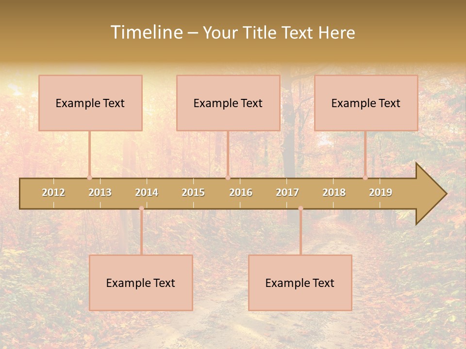 Color Fall Path PowerPoint Template