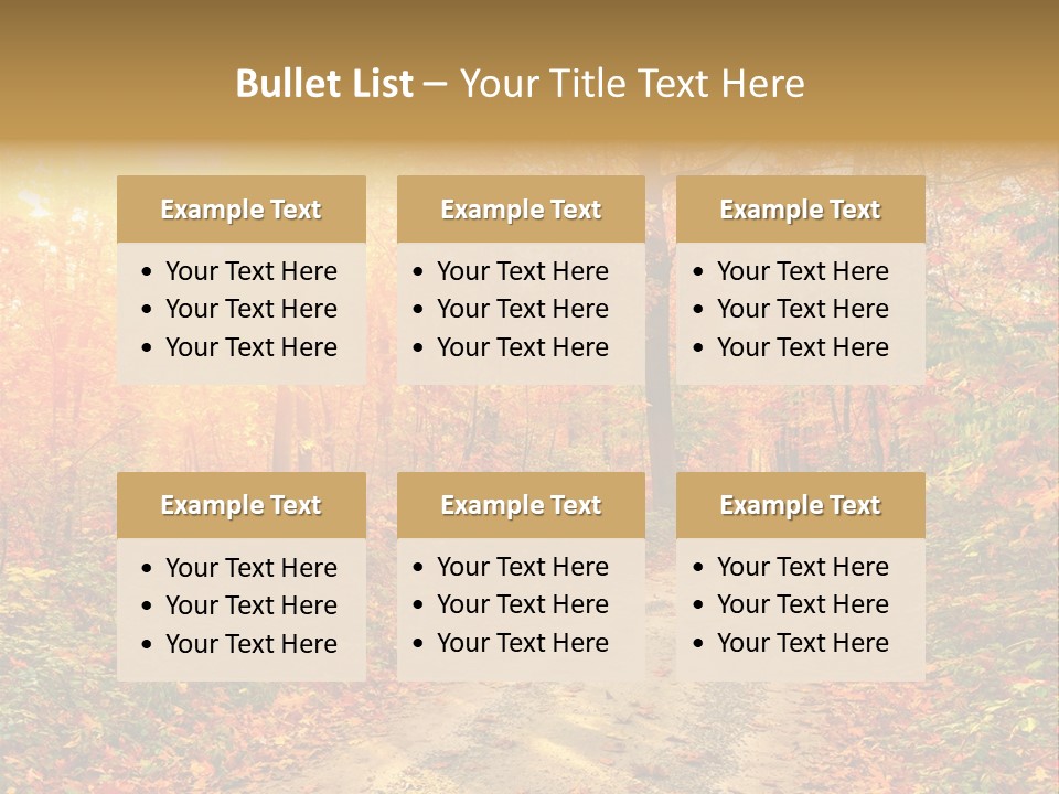 Color Fall Path PowerPoint Template