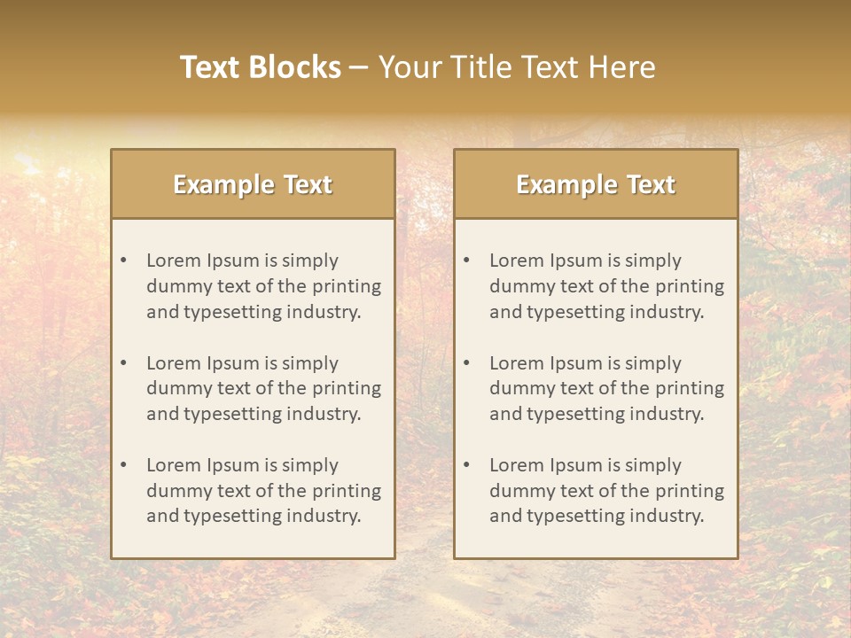 Color Fall Path PowerPoint Template