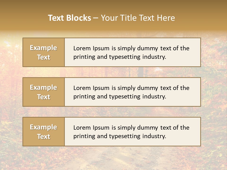 Color Fall Path PowerPoint Template