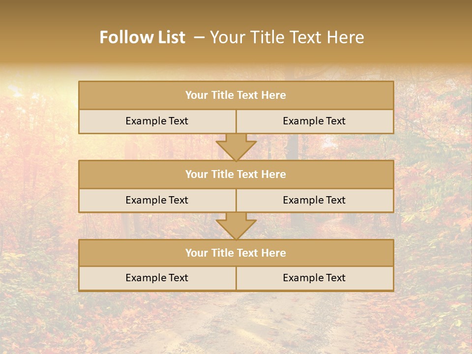 Color Fall Path PowerPoint Template