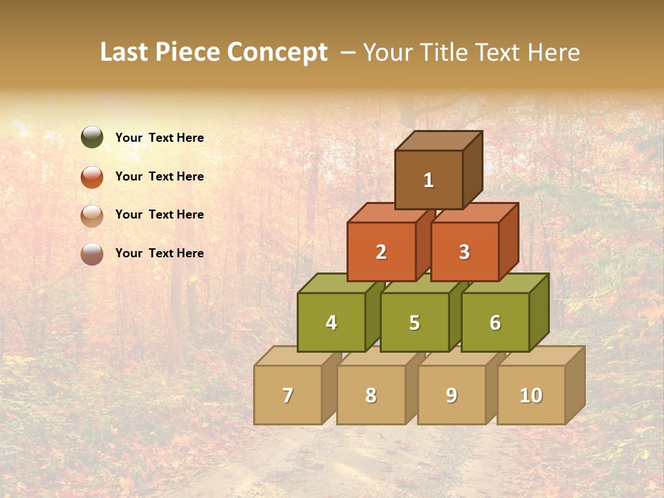 Color Fall Path PowerPoint Template