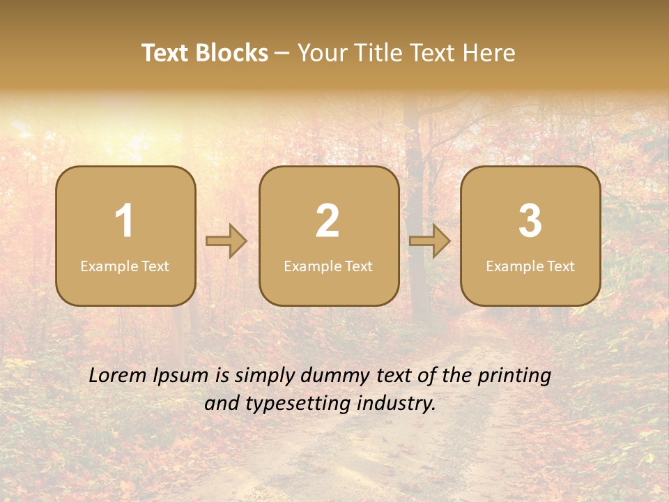 Color Fall Path PowerPoint Template