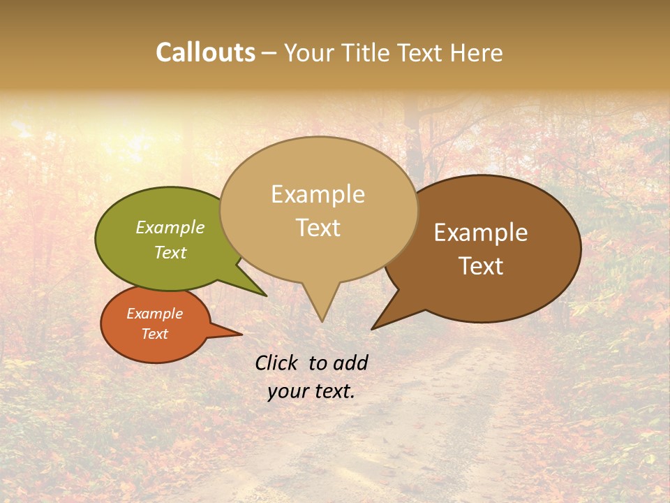 Color Fall Path PowerPoint Template