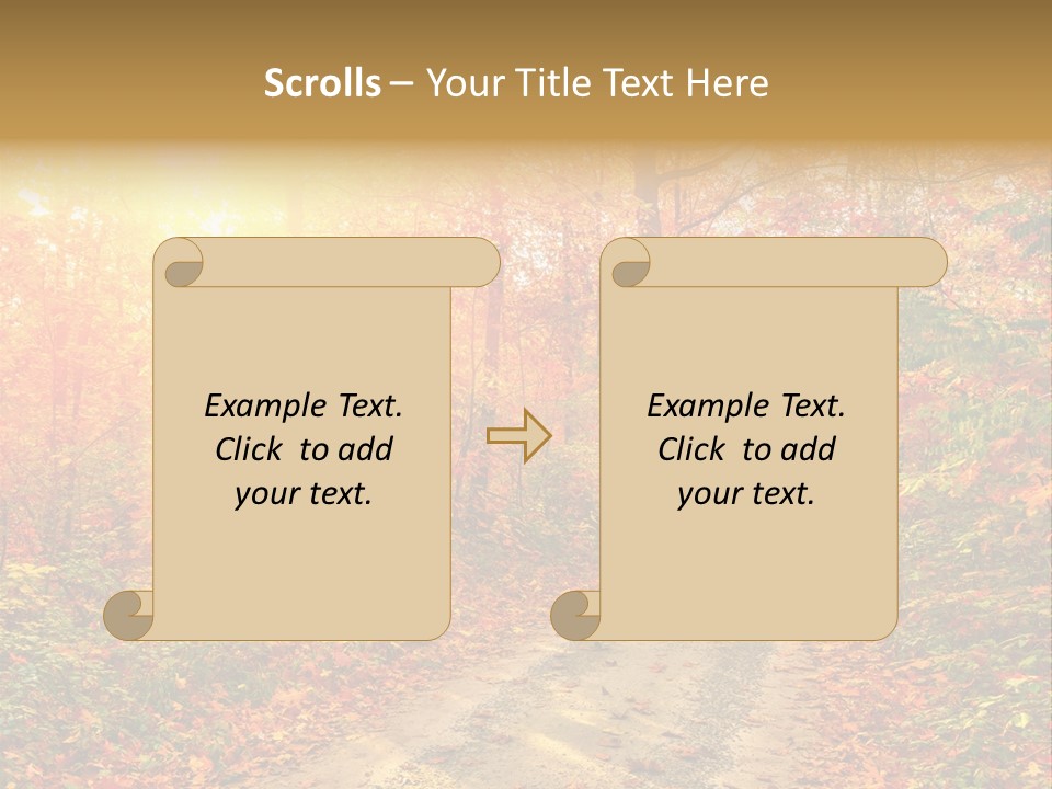 Color Fall Path PowerPoint Template