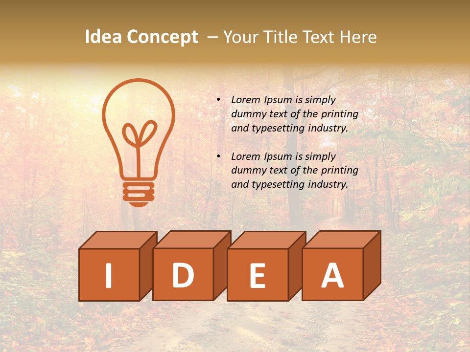 Color Fall Path PowerPoint Template