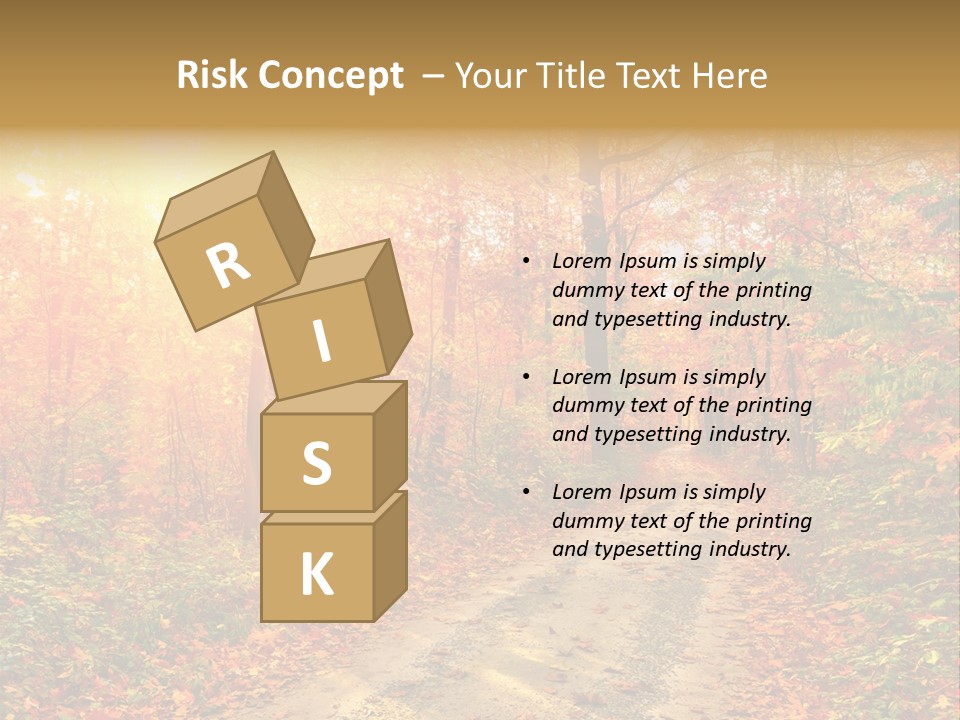 Color Fall Path PowerPoint Template