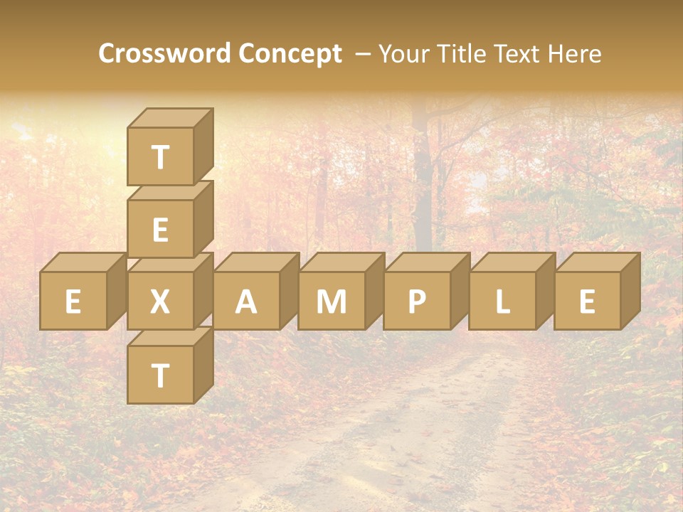 Color Fall Path PowerPoint Template