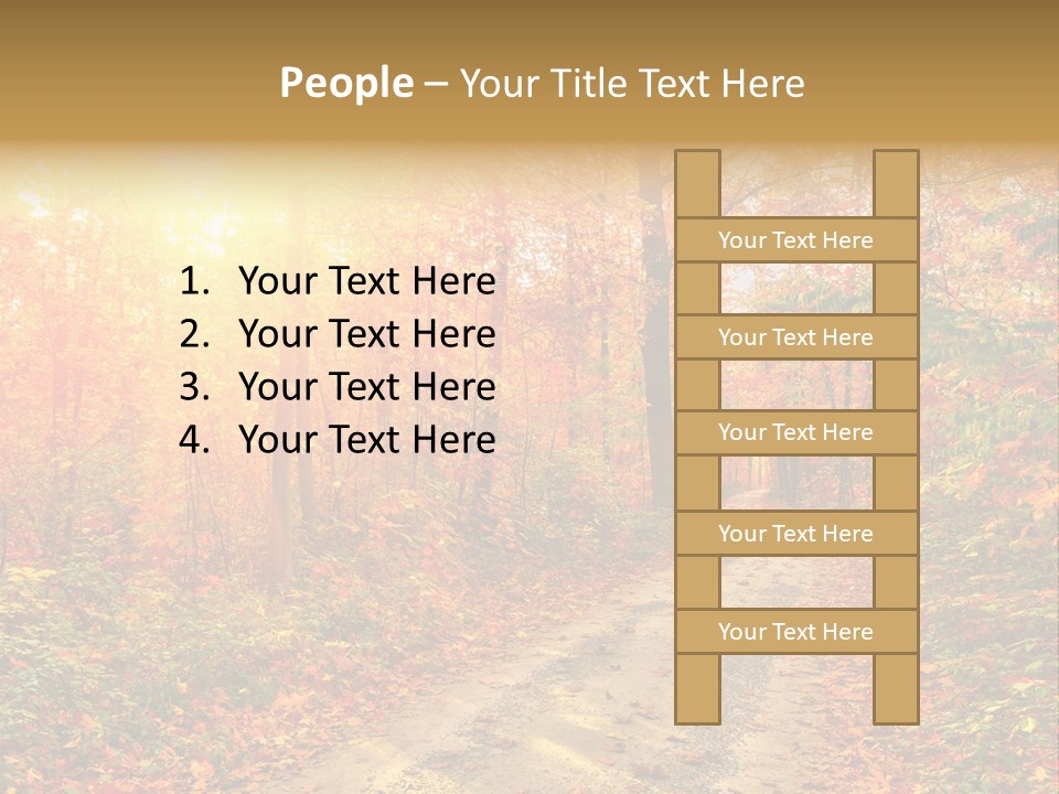 Color Fall Path PowerPoint Template