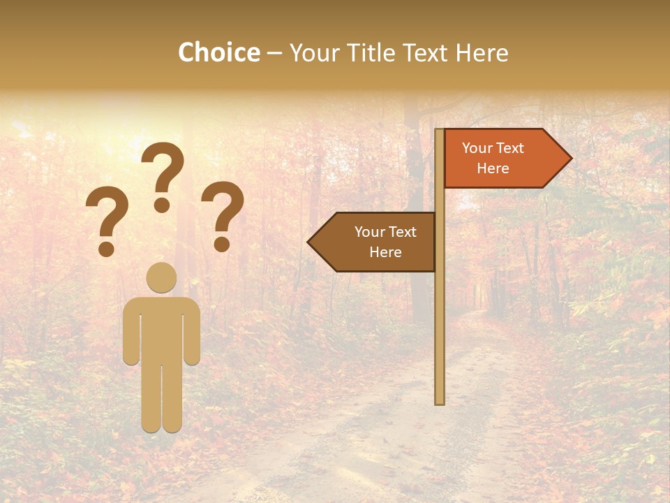 Color Fall Path PowerPoint Template