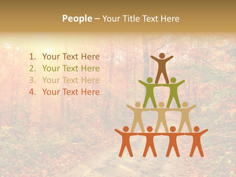 Color Fall Path PowerPoint Template