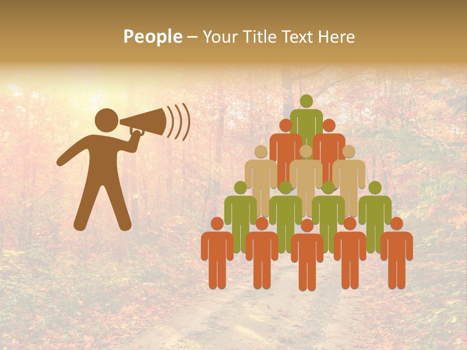 Color Fall Path PowerPoint Template