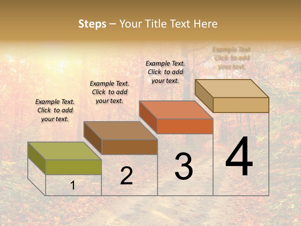 Color Fall Path PowerPoint Template