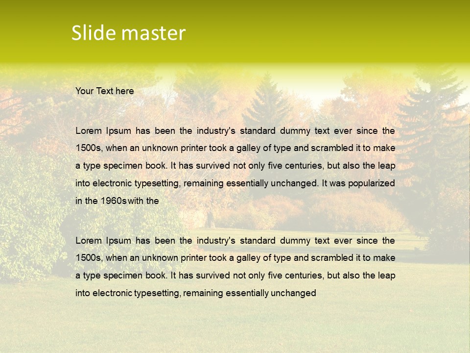 Copse Bushes Thicket PowerPoint Template