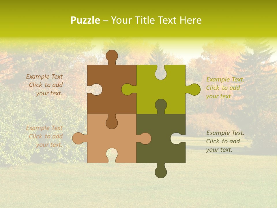 Copse Bushes Thicket PowerPoint Template