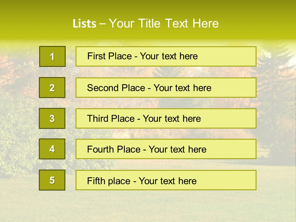 Copse Bushes Thicket PowerPoint Template