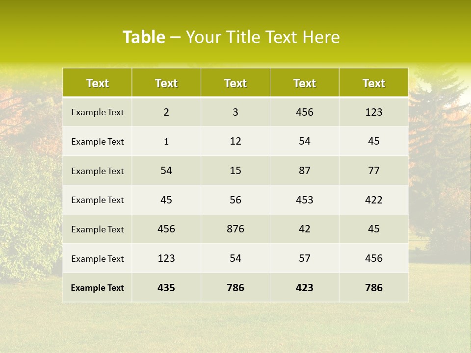 Copse Bushes Thicket PowerPoint Template