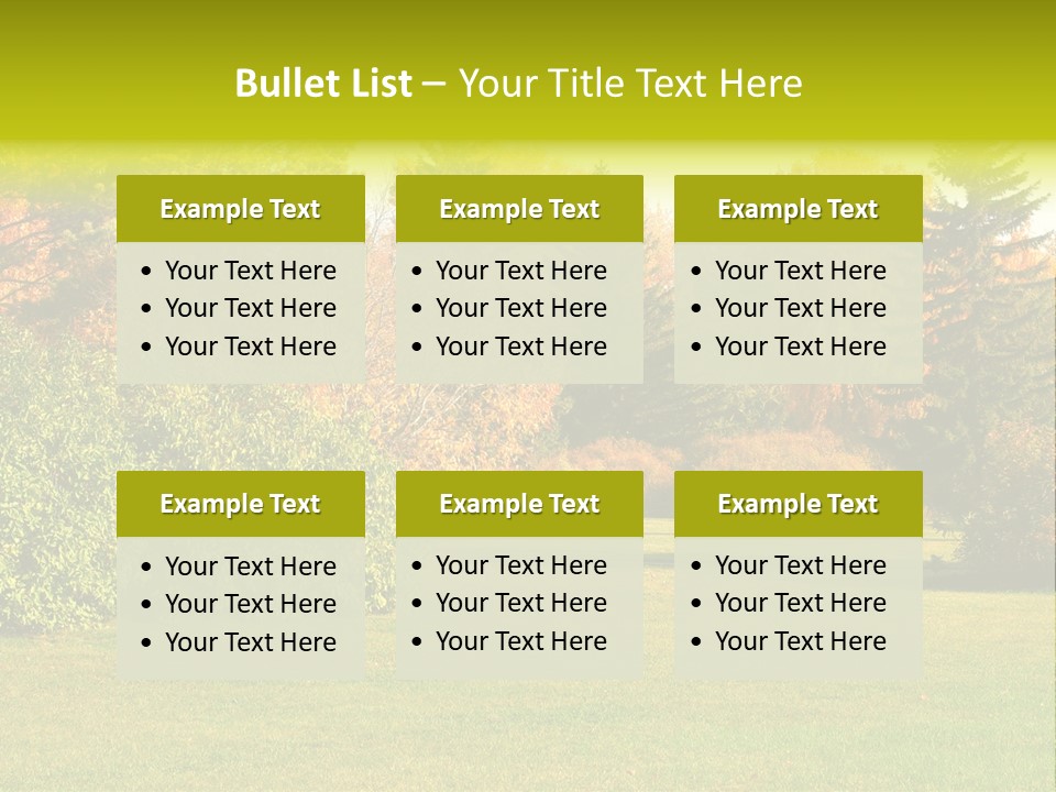 Copse Bushes Thicket PowerPoint Template