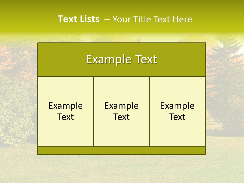 Copse Bushes Thicket PowerPoint Template