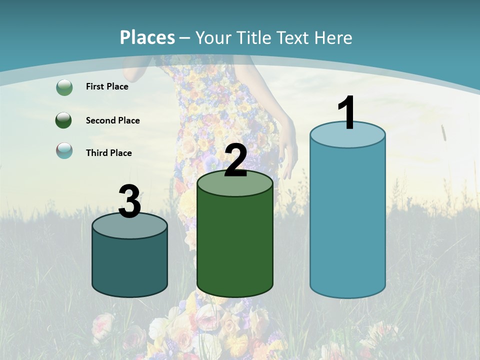 Standing Freedom Meadow PowerPoint Template