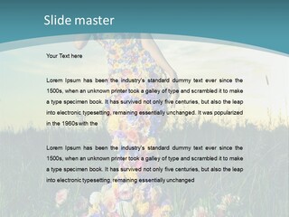 Standing Freedom Meadow PowerPoint Template