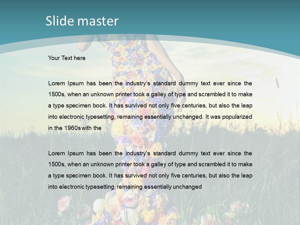 Standing Freedom Meadow PowerPoint Template