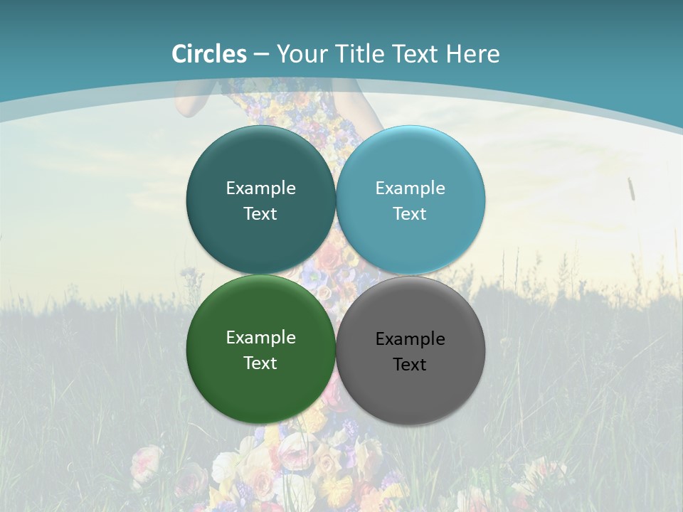 Standing Freedom Meadow PowerPoint Template