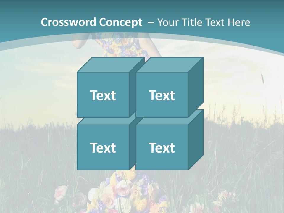 Standing Freedom Meadow PowerPoint Template