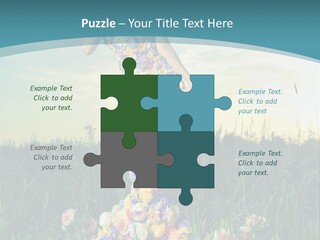 Standing Freedom Meadow PowerPoint Template