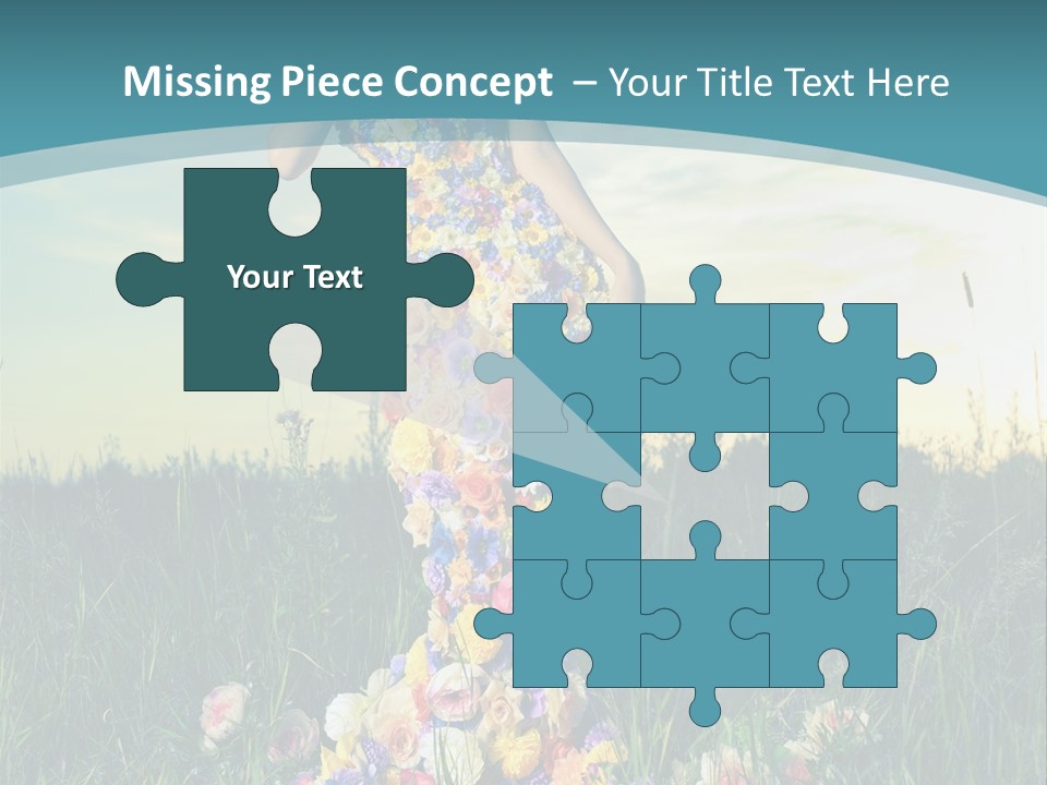 Standing Freedom Meadow PowerPoint Template